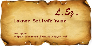 Lakner Szilvánusz névjegykártya